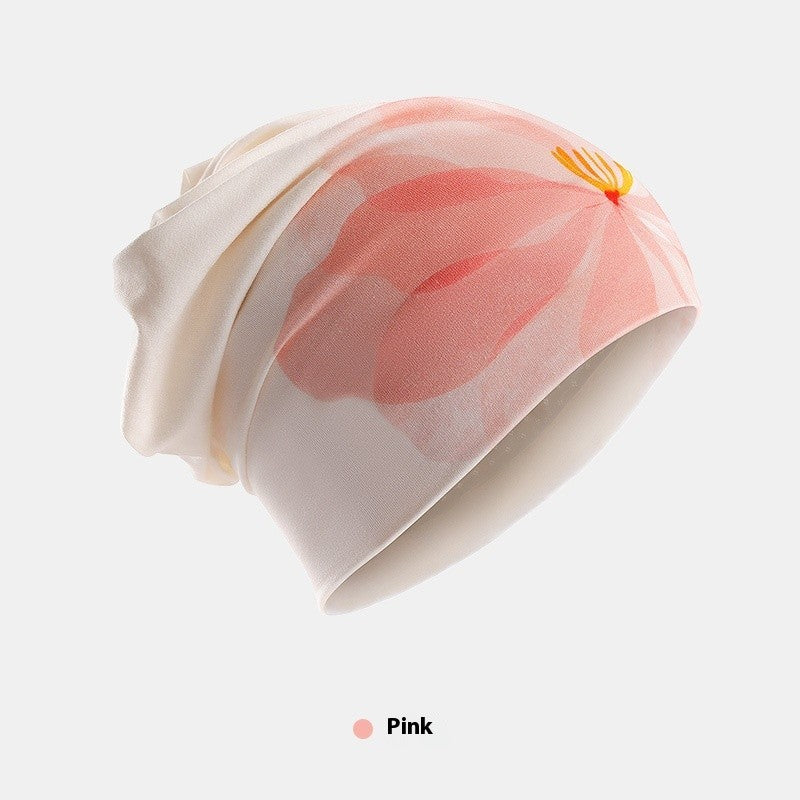 Selune Floral Cotton Sleep Cap