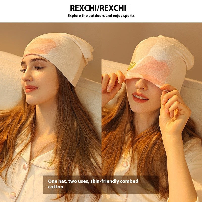 Selune Floral Cotton Sleep Cap